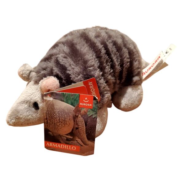 Aurora World Plush Mini Flopsie Armadillo 8" New Stuffed Animal - Picture 1 of 8
